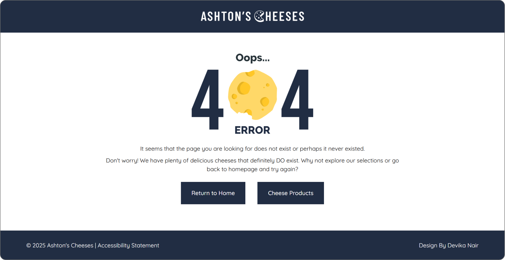 Desktop custom 404 error pages.