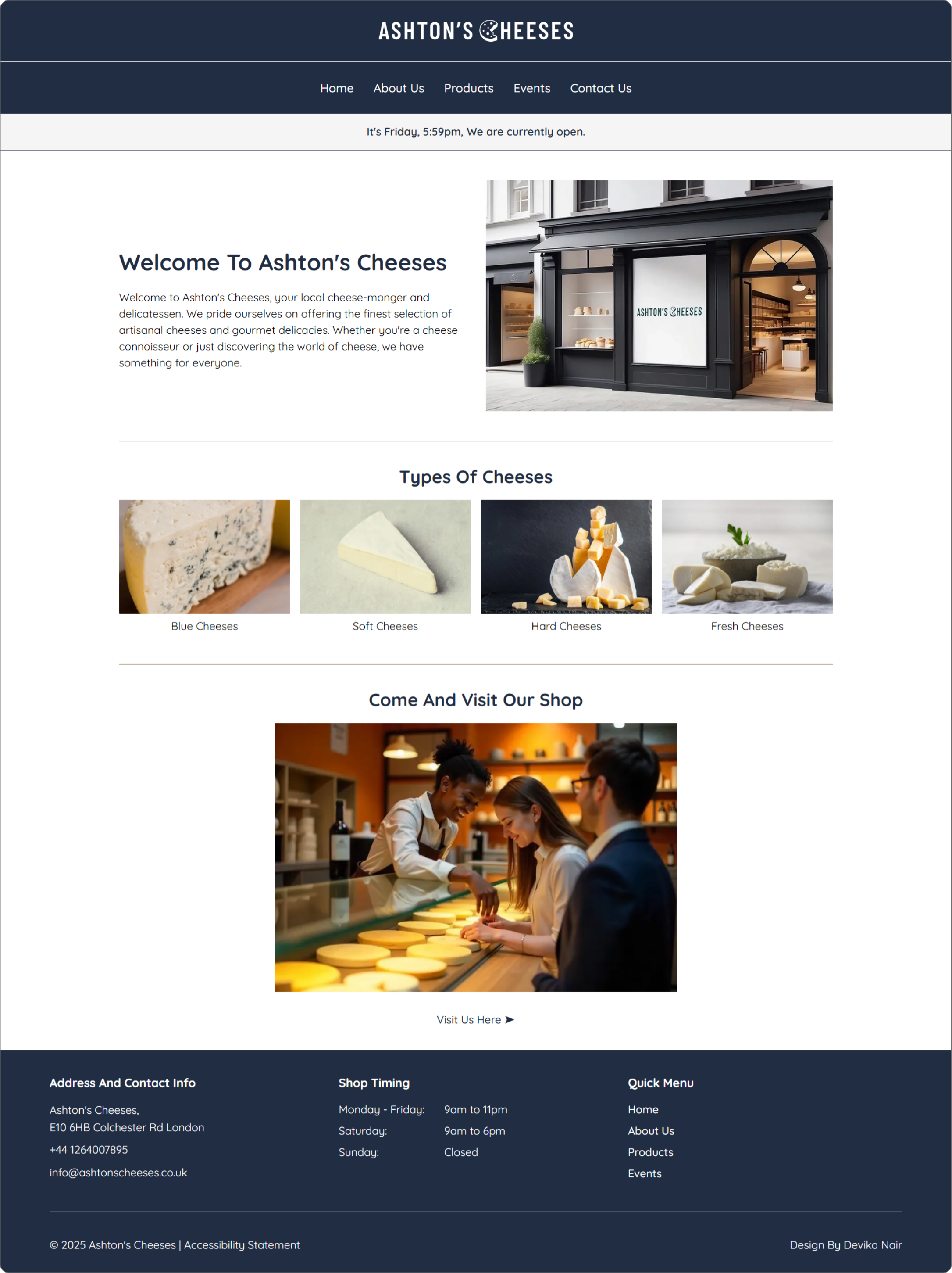 Final website, homepage version two using PHP.