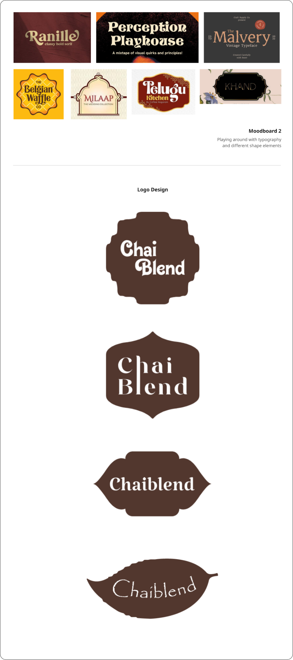Logo concept two for chaiblend