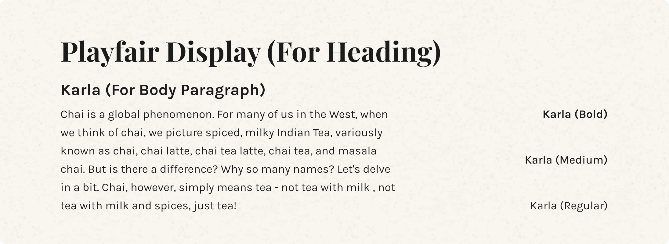 Chaiblend Typography