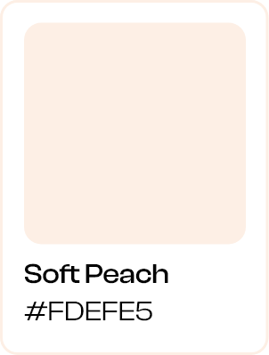 Color swatch: Soft Peach (#FDEFE5)